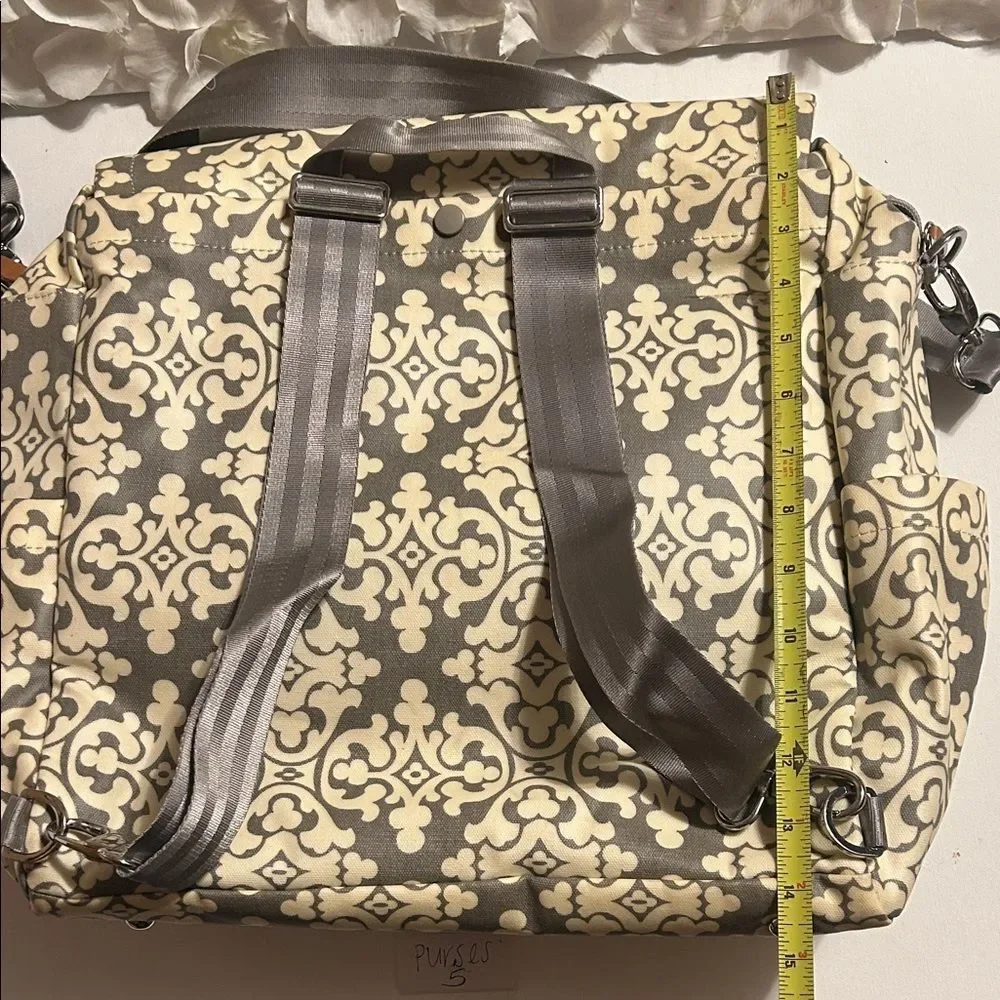 Petunia Pickle Bottom Gray and Cream Baby Bag